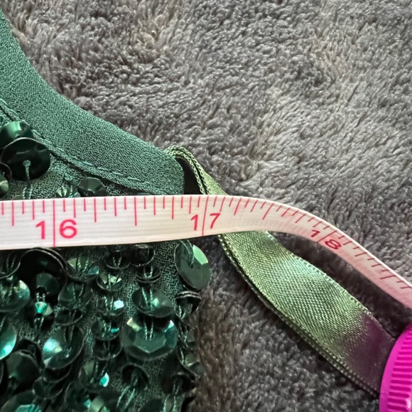 NWT Mac Duggal Sleeveless High Neck Beaded Midi Sheath Dress Deep Emerald - Picture 8 of 12